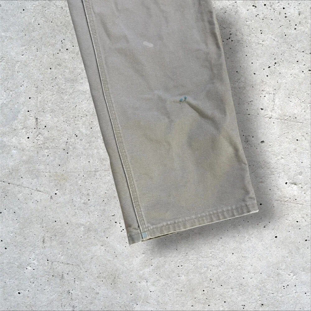 Vintage Carhartt B11 DES Canvas Carpenter Pants Mens 36x36 Distressed Desert